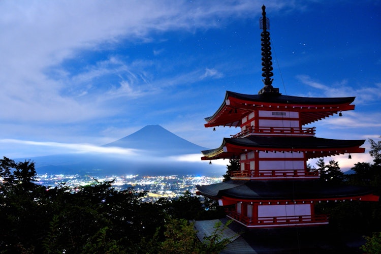 [相片1]📍 山梨县/新仓山浅间公园这个chureito和富士山的景色是一流的，它根据季节和✨一天中的时间表现出各种表情！ ☺️