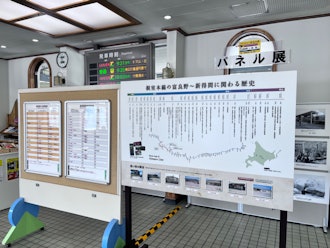 [이미지1]「고마워요 네무로 본선 패널전」개최 중!3 월 31 일에 폐선하는 후라노 ︎ ↔신토쿠마의 역사를 되돌아 보는 패널 전시회가 신토쿠 역에서 시작되었습니다.패널에는 홋카이도 동부의 기