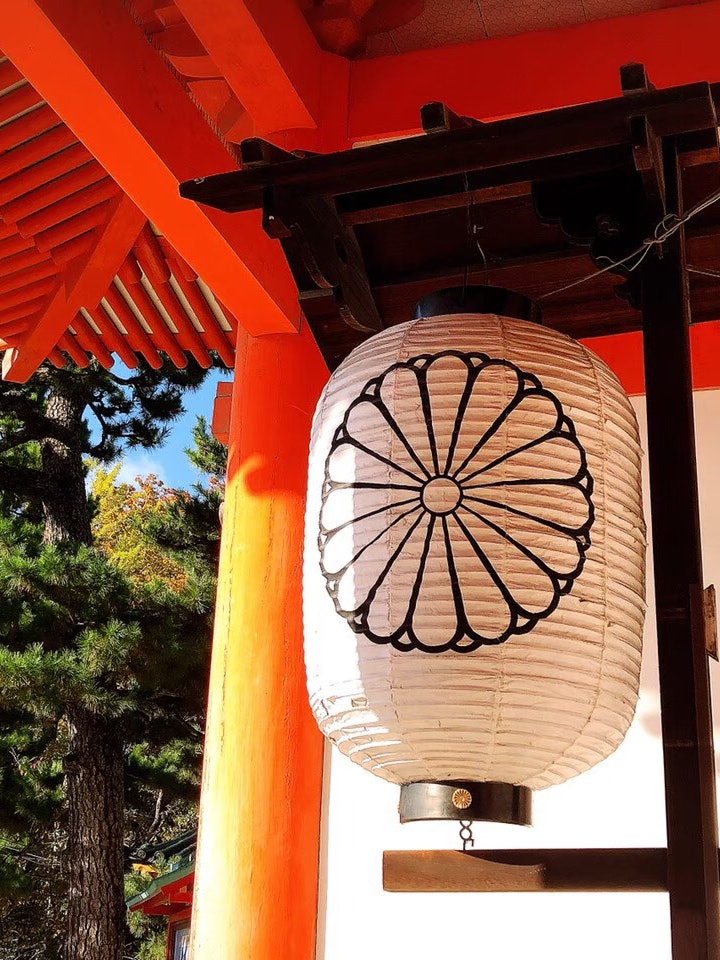 [Image1]I took the lanterns displayed in the Heian Shrine.This pattern is called 