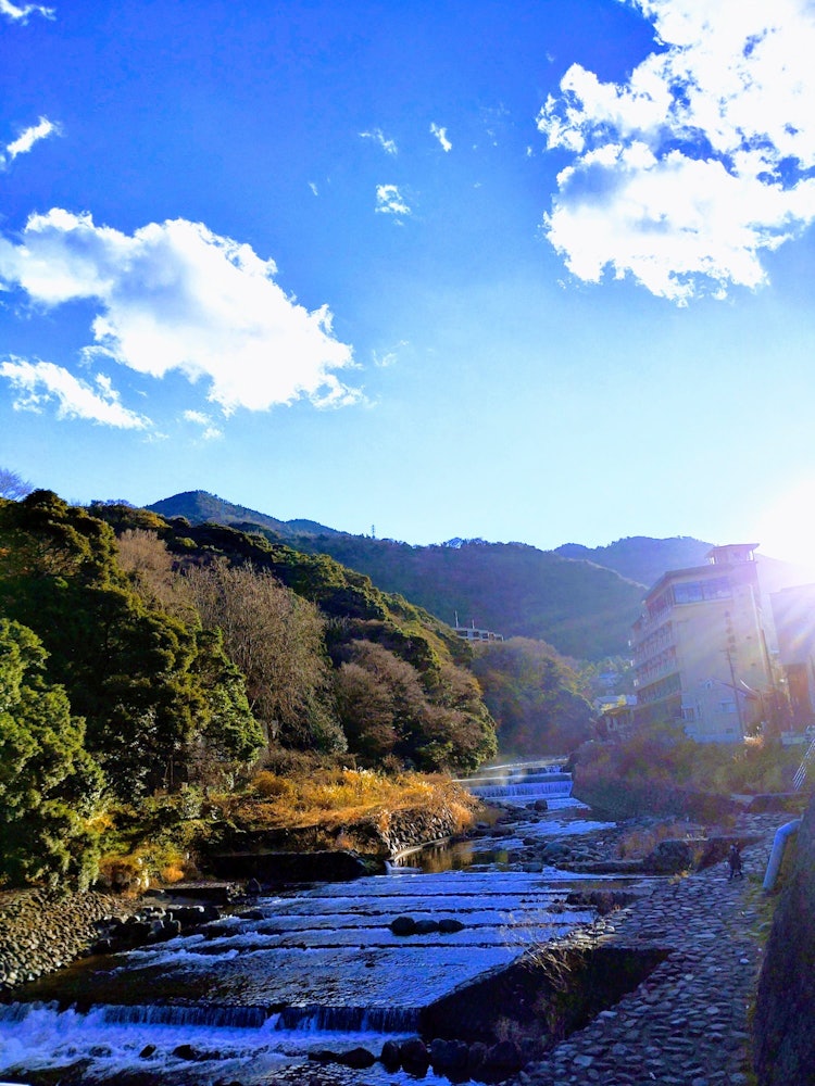 [相片1]这张照片是元旦去箱根旅行时拍摄的。 我在绣球花桥的汤本富士屋酒店前拍了这张照片。 神奈川县箱根