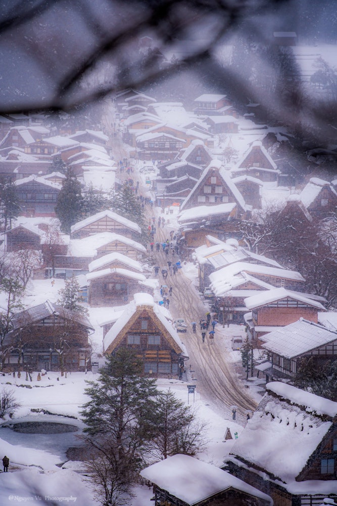 [相片1]日本的冬天世界遺產白川鄉在岐阜2021.12.30