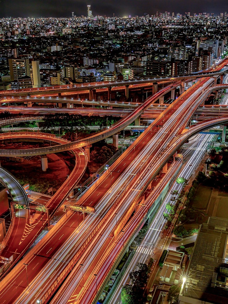 [相片1]电晕后日本的景点大阪交界处夜景2021.2在大阪