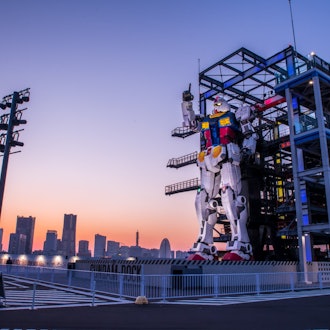 [Image1]Gundam Factory in YokohamaThis photo was taken with the night view of Yokohama in the background.