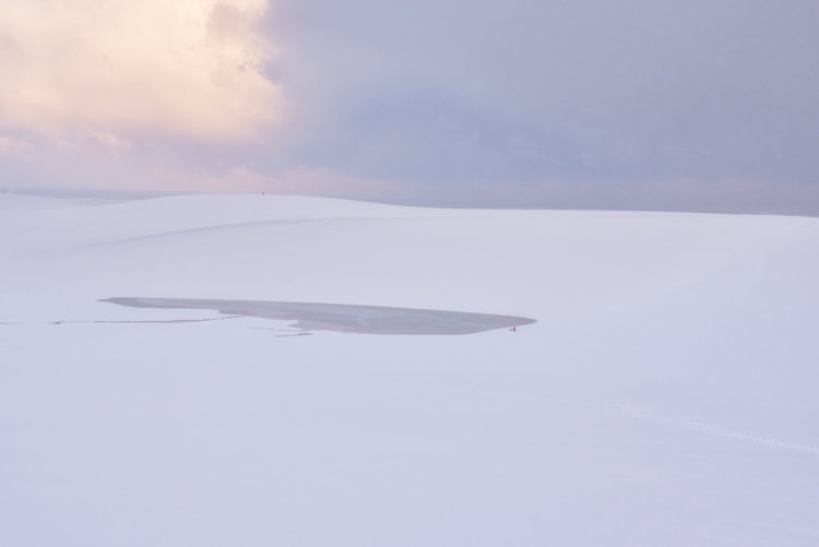 [相片1]當我到達冬季沙丘時，由於暴風雪，我放棄了拍攝，但是當雪逐漸開始沉降時，我拍了😀照片。