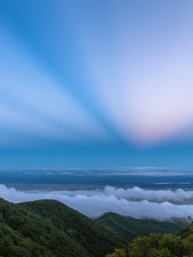 [画像1]福島県北茨城村金沢峠展望所から撮影した空