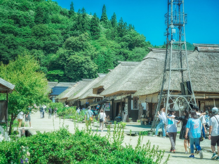 [相片1]從昨天開始，在福島縣南會津的“大內宿”。這是一個歷史悠久的地方，讓你感覺彷彿回到了過去。
