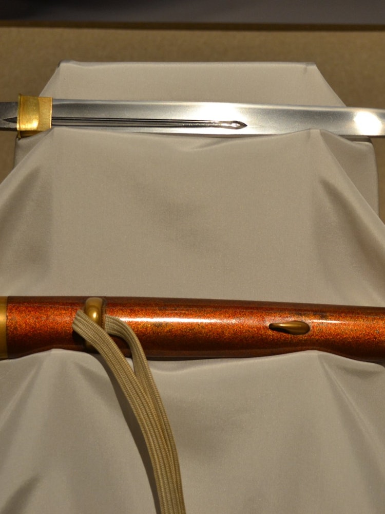 [Image1]Important Works of ArtShort sword inscription Fukuoka Sabei Naganori in Bizen Province August of the