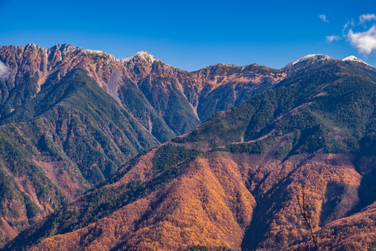 [相片1]秋天的南阿尔卑斯山。 在白比庄高原。