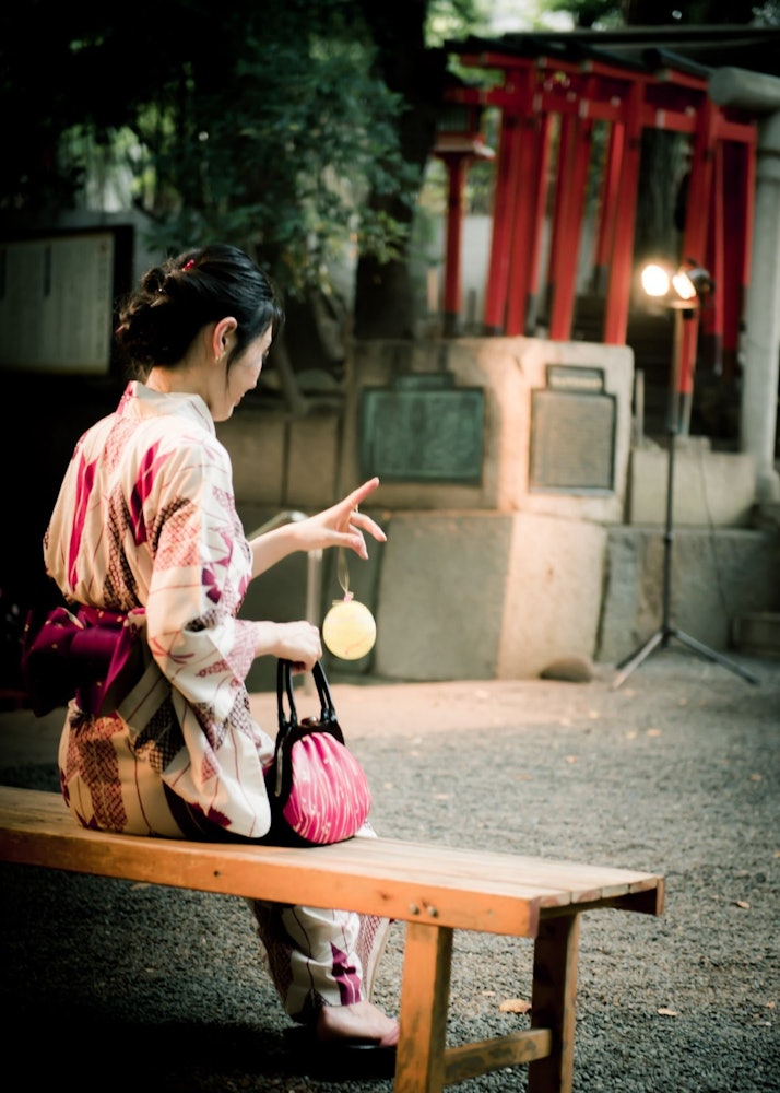 [相片1]東京港區在乃木神社在夏季節日浴衣遊戲煙火水氣球夏日祭典日本的夏天節日