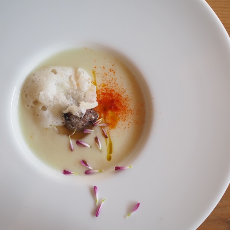 [相片1]獨白 特別午餐套餐 🍽💖*湯蘿蔔奶油湯、彩虹米飯、蓮藕麻糬、白桡柳果凍和豆漿泡