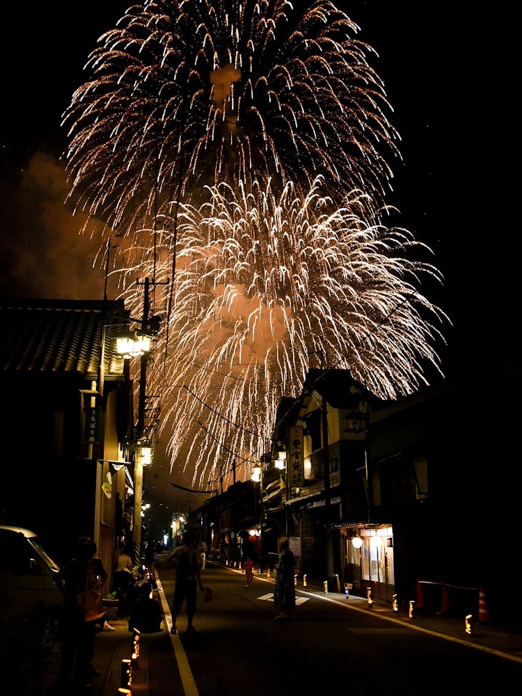 [Image1]I chose one that makes me feel the summer of Japan, where fireworks shine on the old townscape, and 