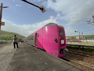 [相片1]你好！ 🙋‍♀️新得觀光協會。今天，我在JTB贊助的特別列車🚃「日本順後」上宣傳了新得🎤町。 來自北海道，東京，名古屋和大阪的約160人參加了這個為期四天的旅遊，以鮮花🌼🌺🌷為重點，在北海道東部享受✨