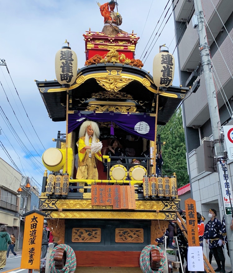 [Image1]Photographed on October 15, 22.This is a photo of the Kawagoe Festival.In front of Kawagoe Kumano Sh