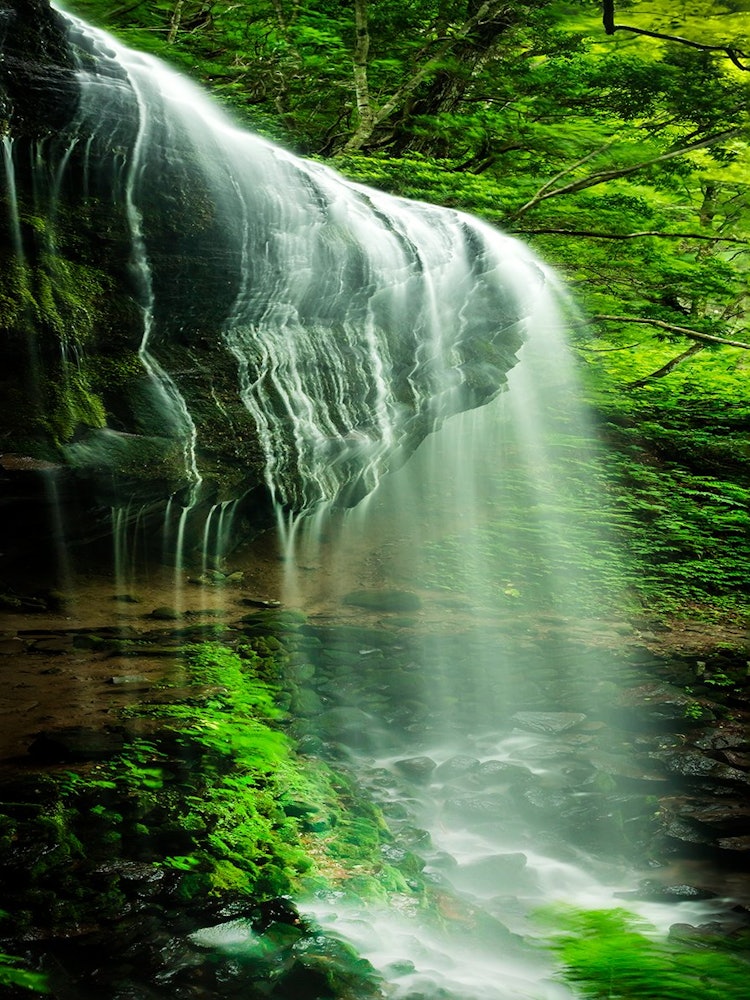 [Image1]Iwai Falls, located in TomataKagaminoKamisaibara of Okayama Prefecture, is 10 meters high and 6 mete