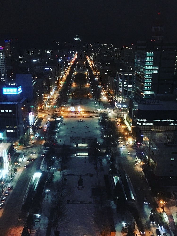 [相片1]這張照片是從札幌的鐘樓拍攝的。圖像品質很差，但景色很棒！