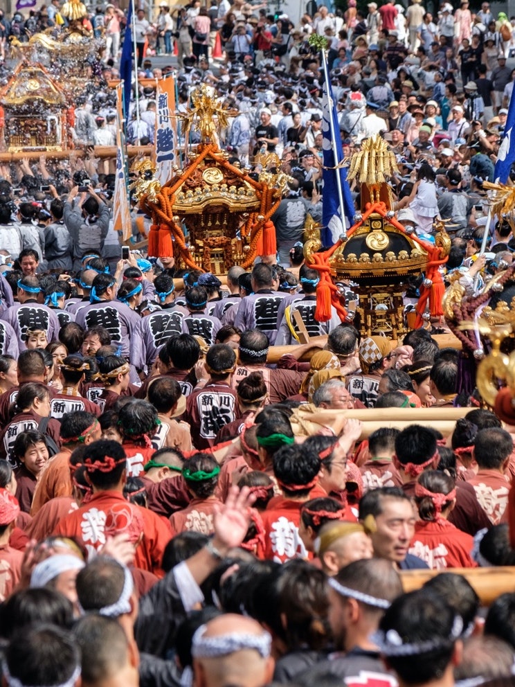 [Image1]The annual festival of Tomioka Hachimangu is held around August 15th. Also commonly known as the 
