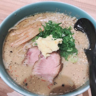 [Image2]Ramen from Sapporo Hienn Ramen (札幌飛燕ラーメン). Tasted amazing.The spicy miso (mine) was ¥1100 +¥200 for 