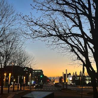 [相片1]下午4點以後，這是從帶廣站可以看到的景色。冬天，空氣清澈見底，風景看起來更加美麗。