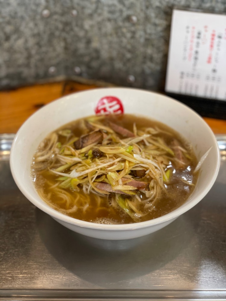 [Image1]Negi soba 950 yen@中華そば Maruki (Matsudo, Chiba)Boiled dried soup and Kusamura noodles that can be sai