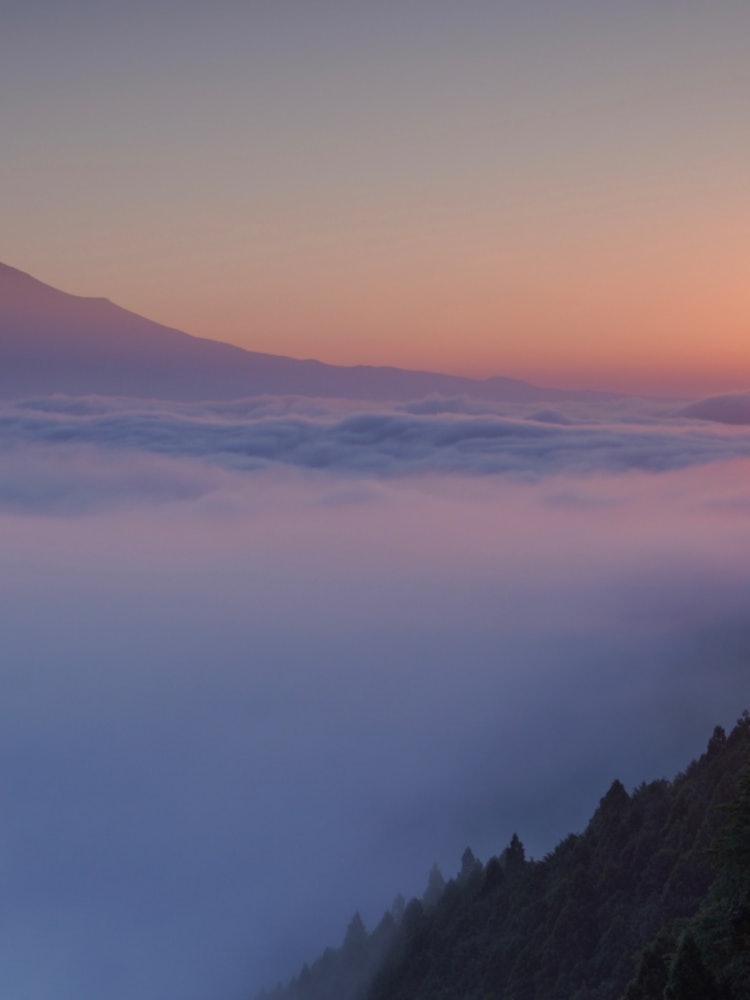 [Image1]The sight of the morning sun shining over the sea of clouds and Mt. Fuji was very beautiful.