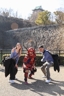 [画像2]観光で訪日外国人観光客とバトウ柔術「バトウ柔術」の侍日本に観光で訪れた外国人観光客の皆さんと