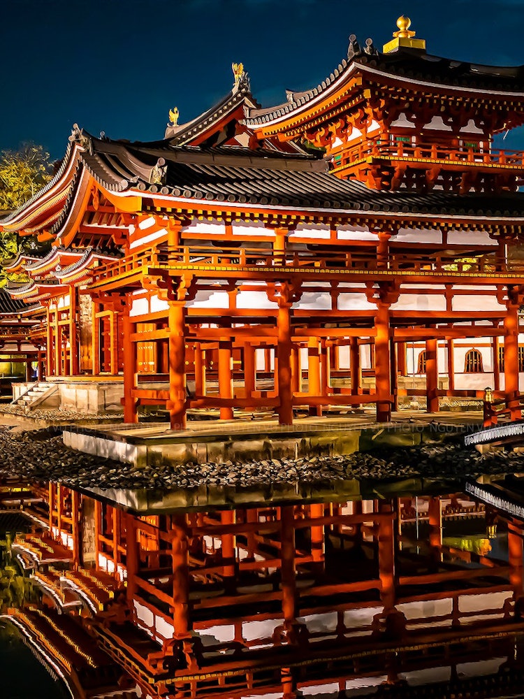 [相片1]电晕后日本的景点平等院凤凰厅夜景2020/11在京都