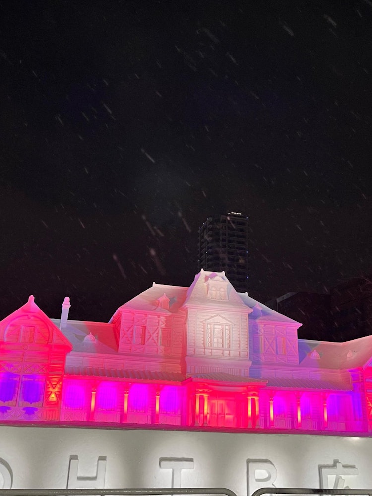 [画像1]札幌発の日本最大級の雪像アート。アートだけでなく、光と音のショーもとても魅力的です。
