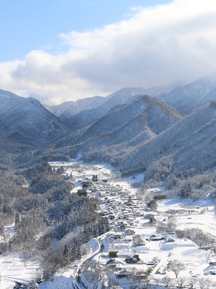 [Image1]The day after New Year's Day, at Yamagata's mountain temple.The view that spread out at the end of t