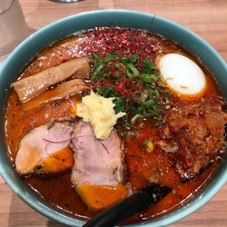 [Image1]Ramen from Sapporo Hienn Ramen (札幌飛燕ラーメン). Tasted amazing.The spicy miso (mine) was ¥1100 +¥200 for 