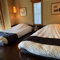 [Image2]Seasonal excursions in southern Izu.It is a ryokan in Yumigahama. The room bath is good, the service