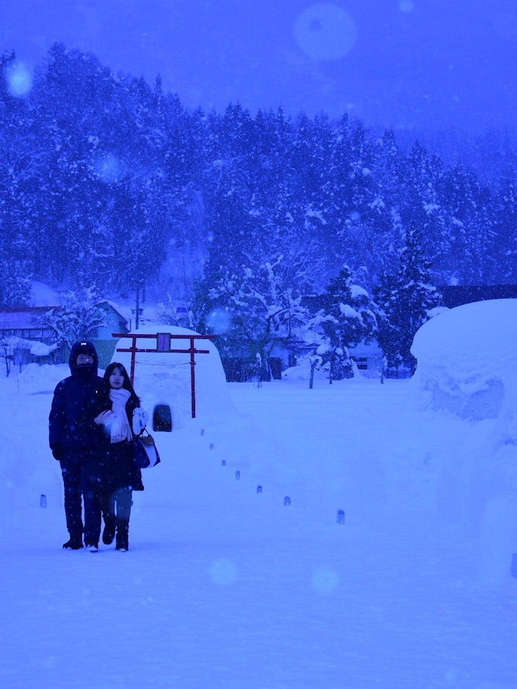 [相片1]你知道长野县饭山市的信浓平镰仓村吗？黄昏时的蓝色风景被称为“镰仓蓝”。梦幻般的浪漫时光怎么样？