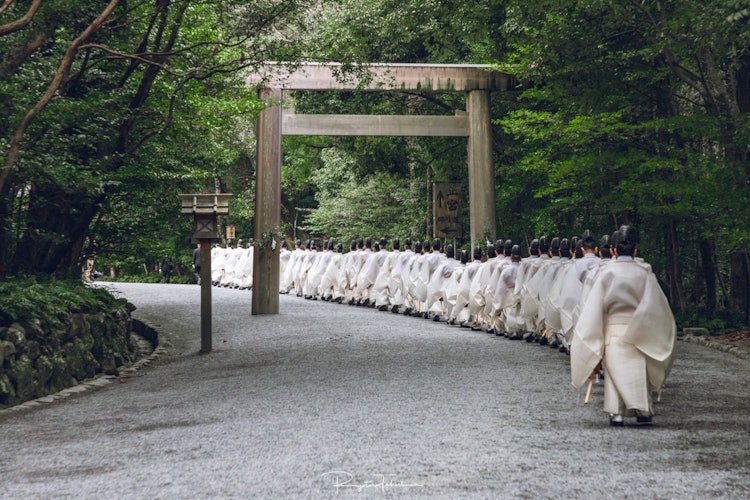 [相片1]三重县的伊势神宫当一个节日举行时，你可以看到这样的牧师。