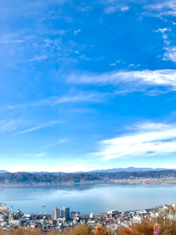[相片1]📍 长野/立石公园电影 你叫什么名字？ 您可以✨俯瞰以糸森湖模型而闻名的诹访湖由于它是水平图像，如果您可以点击照片以查看它，我将很高兴。