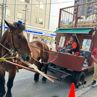 [Image2]【Obihiro City・Horse-drawn carriage bar】Change the scenery, change the sceneryApril 2019. With the ar