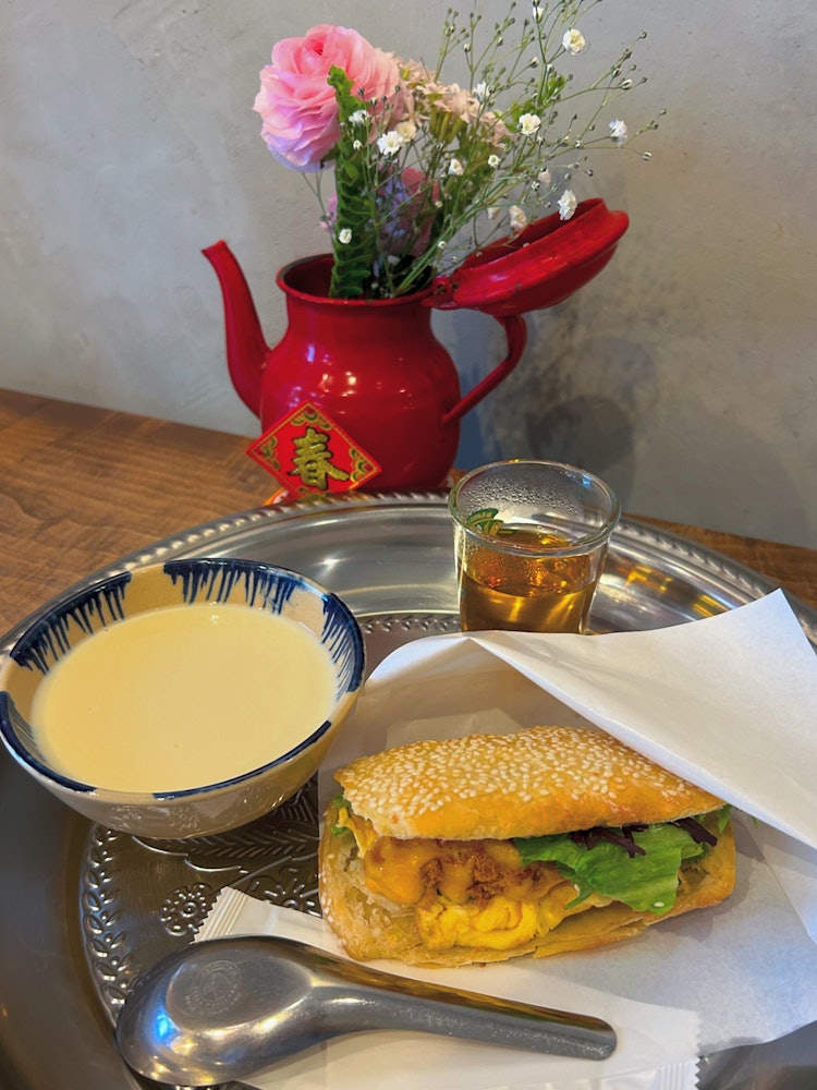 [相片1]攝於 24 年 3 月 25 日。整整一個月前，那是168先生的早飯。這是與 Sankai Touka （Lawson） Tamago Yakimochi Set 的合作。 燒酒麻糬又脆又好吃。San