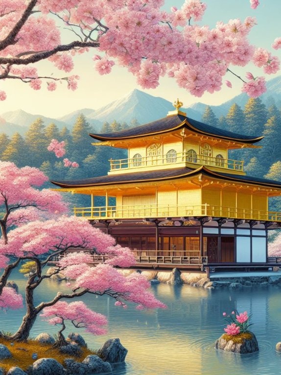 [Image1]The location where the photo was taken is The Golden Pavilion (Kinkaku-ji). This image captures the 