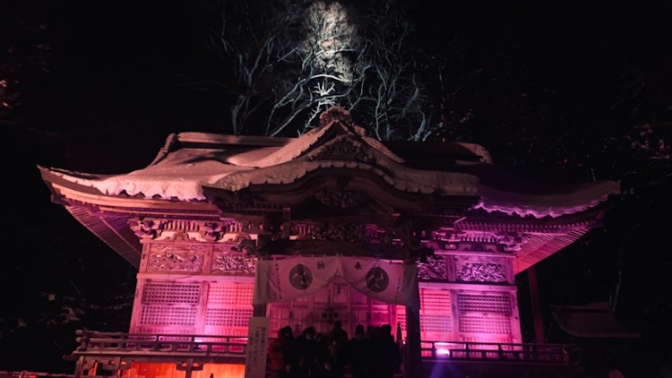 [相片1]《十和田湖：冬天的光之物語》十和田神社正殿它閃耀著美麗的光芒！