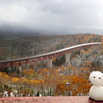 [Image1]Snow fell on Mikuni Pass~The collaboration of autumn leaves and snow was beautifulIt was cold... occ