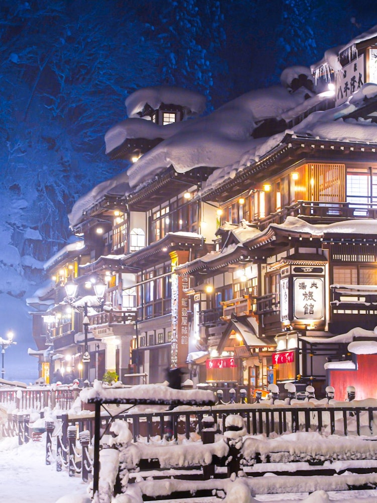 [Image1]This is a view of Ginzan Onsen in Yamagata Prefecture.