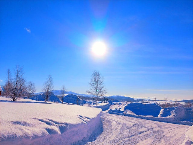 [画像1]毎日の雪投げはとても大変ですが… 除雪の合間に見れるこんな風景にいやされています(^^)