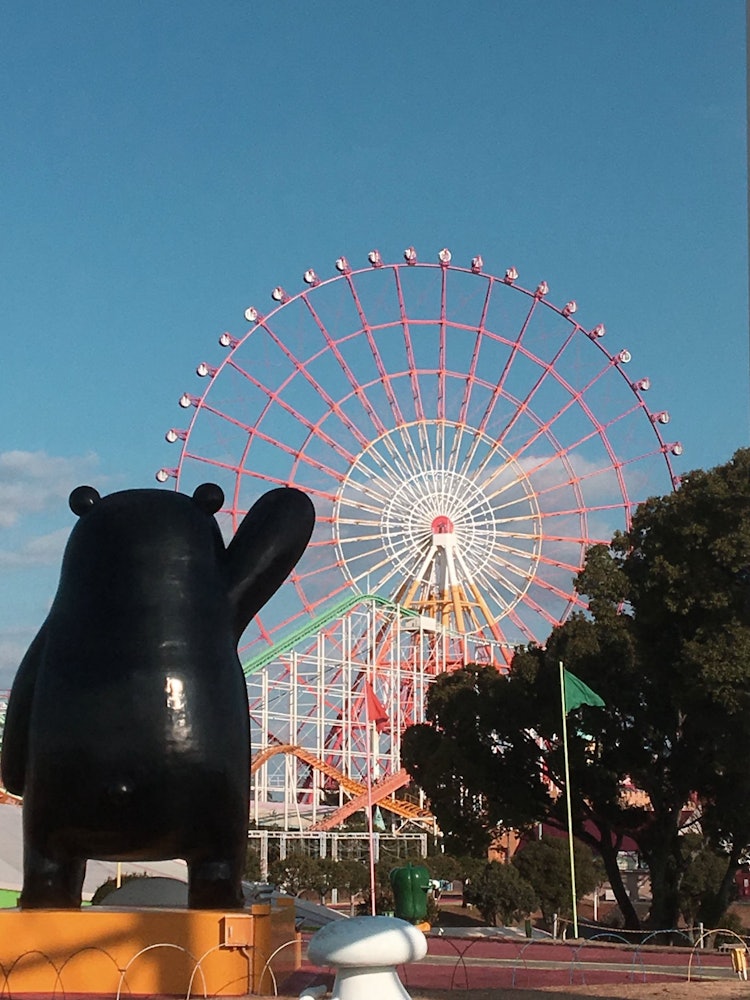 [Image1]I found Kumamon in Greenland, Kumamoto Prefecture!The sight of them waving at the Ferris wheel is ad