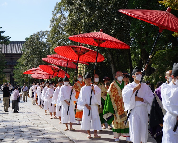 [相片1]奈良，东大寺的秋季祭典。重现老人的游行。今天是高轩天皇追悼会的日子。想到我们的前辈。摄影：SONYα7II。