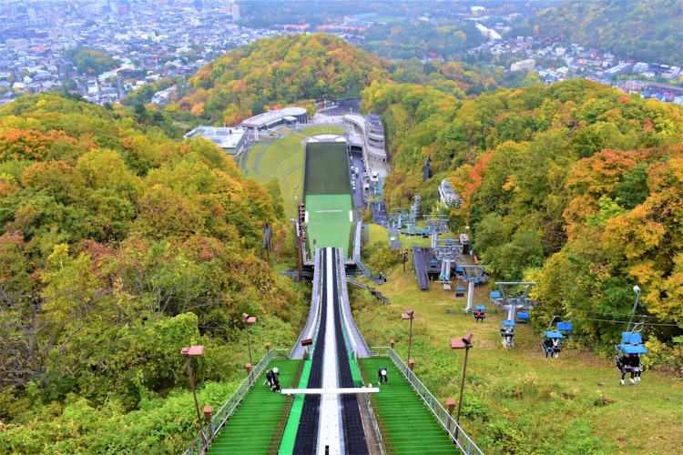 [Image1]Autumn leaves from Sapporo Okurayama Jump Area