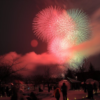 [Image1]The 38th Nagaoka Snow Festival.Snow fireworks, snow lights, digest.2023.02.18.Shooting.#Fireworks #S