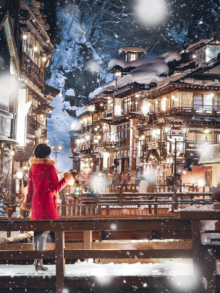 [Image1]Yamagata Ginzan OnsenSnowy scenery with a nostalgic atmosphere#Winter #Snow #Snow Scenery #Superb vi