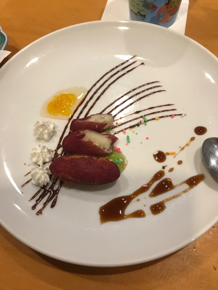 [相片1]天婦羅餐廳甜點。紅薯天婦羅！