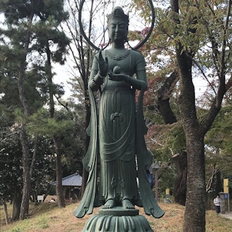 [画像1]先日飛鳥山公園で撮った写真もいくつか。このアヴァロキテスヴァラの像は本当によく作られているように感じたので、本当に好きでした。この碑には、石に刻まれたものが読みづらいので、古い日本語で書かれているので