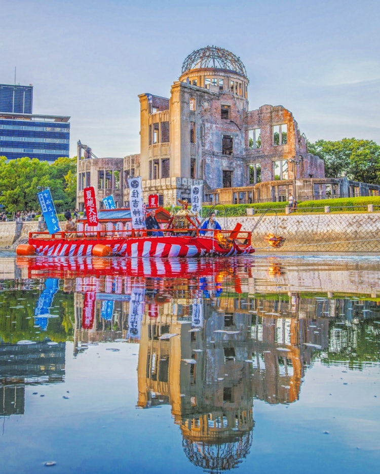 [이미지1]히로시마 원폭 돔(히로시마의 추천 PEACE 스폿)#원폭 돔 @hiroshima_peace_tourism  @sumiyosijinja 스미요시의 간겐사이 축제에서 선상 도매상이 보