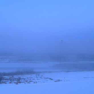 [相片2]早上的十胜川温泉你好！现在是三月，天气一点一点地变暖，但音更町的早晨仍然很冷。拍摄当天凌晨5点的气温为-12.1摄氏度。有河雾，十胜中央大桥被隐藏起来。日出后，河雾消失，桥变得清澈！7点钟，我们能够😊