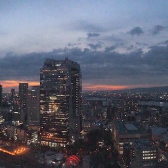 [画像1]ホテル最上階から大阪の夜景を楽しむ